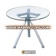 Factory supply customized glass stainless steel table leg