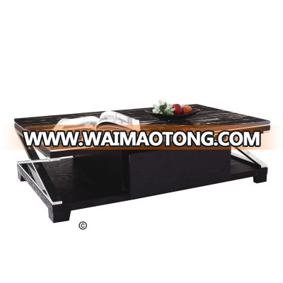 China marble top tea table with wooden drawers LH-207C