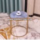 Hot selling OEM wholesales 304 stainless steel metal tee coffee table morden design furniture with marble glass nesting